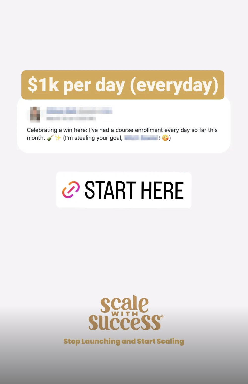 $1k per day (everyday) with Caitlin Bacher