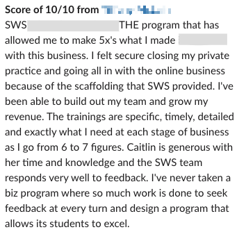 Caitlin Bacher is generous with her time and knowledge, and her program allowed me to 5x what I made with this business. 