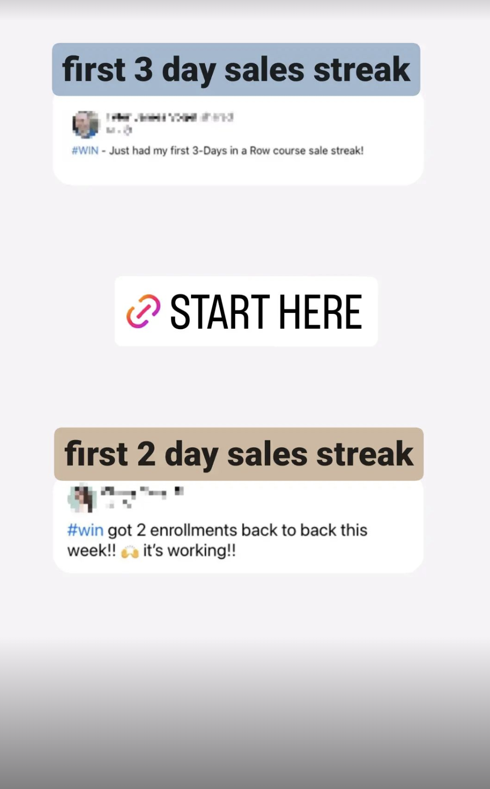 First few day sales streak with Scale With Success®