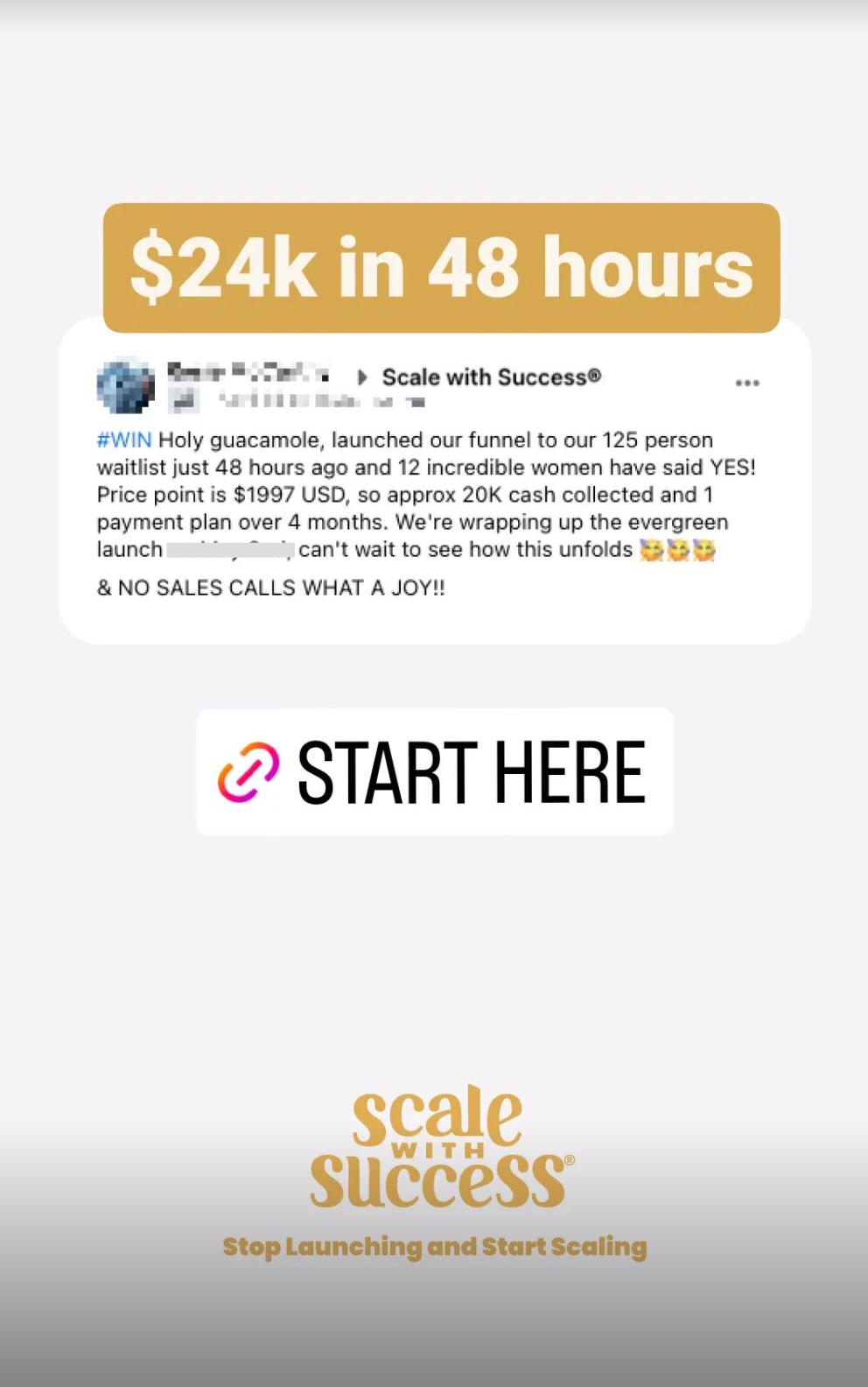 $24k in 48 hours with Caitlin Bacher